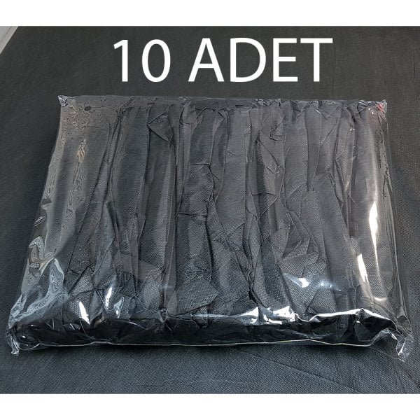 Siyah Lastikli Sedye Dövme Koltuğu Örtüsü 80cm x 220cm 10 Adet Paket