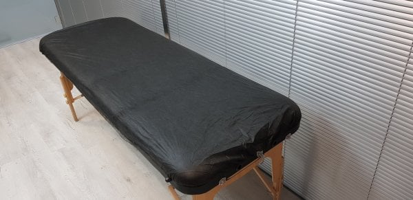 Siyah Lastikli Sedye Dövme Koltuğu Örtüsü 80cm x 220cm 50 Adet Paket