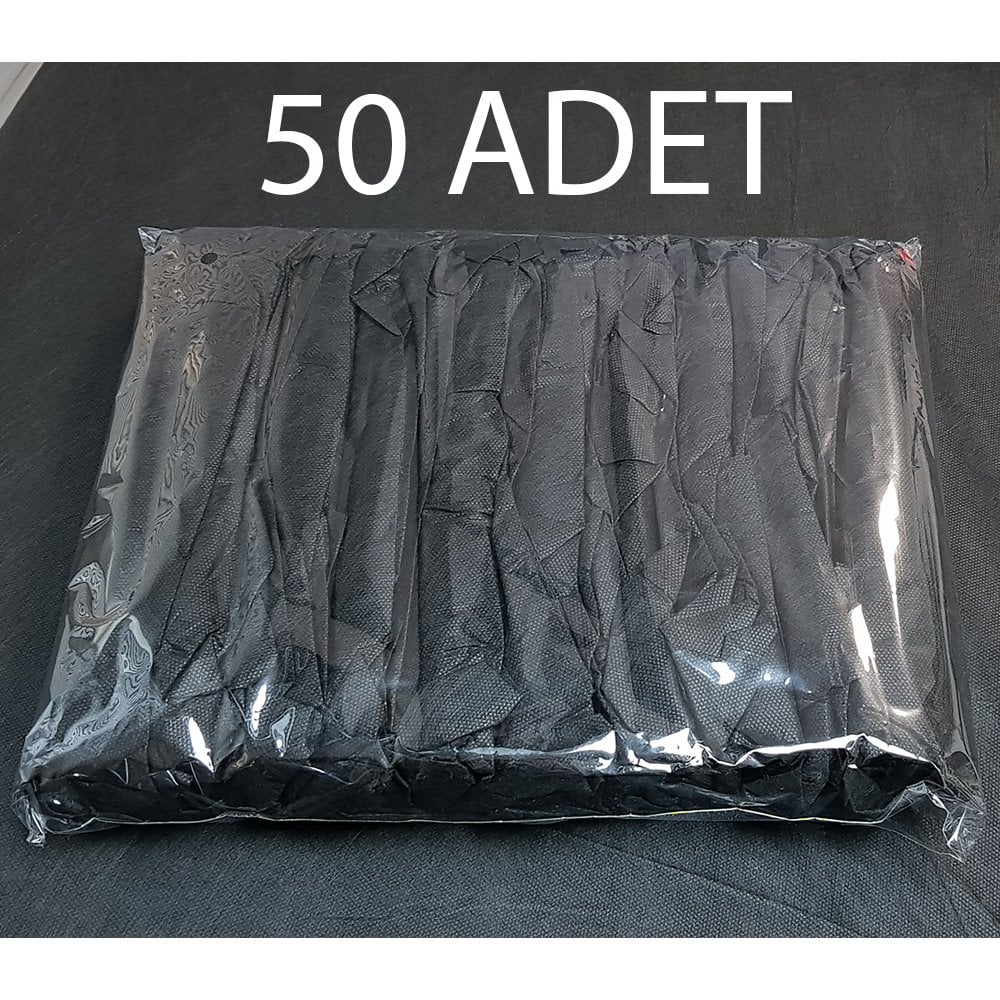 Siyah Lastikli Sedye Dövme Koltuğu Örtüsü 80cm x 220cm 50 Adet Paket