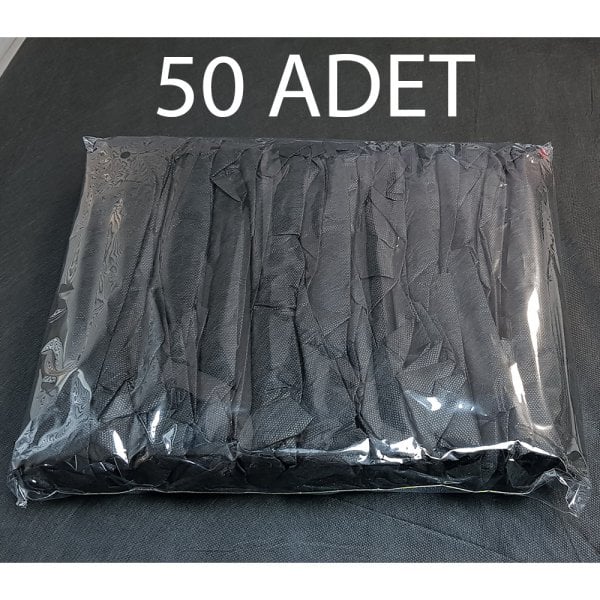 Siyah Lastikli Sedye Dövme Koltuğu Örtüsü 80cm x 220cm 50 Adet Paket