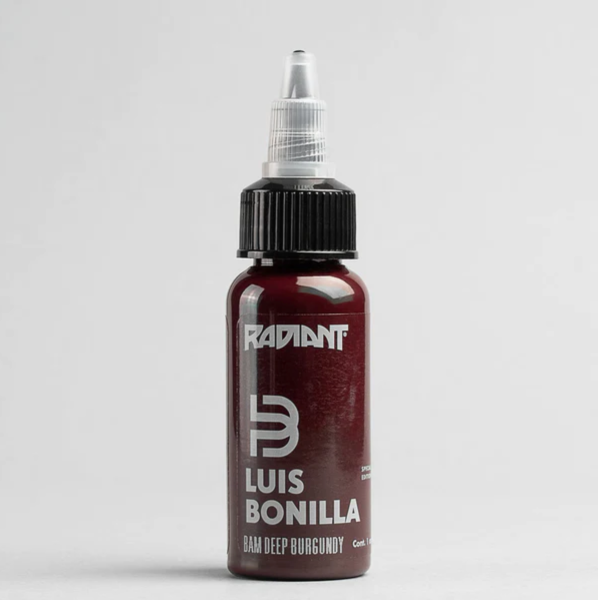 Radiant Bam Deep Burgundy 1 oz 30 ml Luis Bonilla Bordo Dövme Boyası