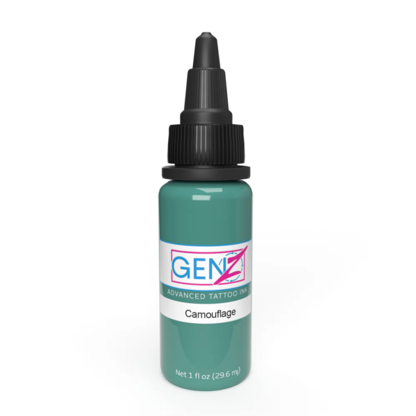 Intenze Gen Z Camouflage 1 oz 30 ml Reach AB Uyumlu Yeşil Dövme Boyası