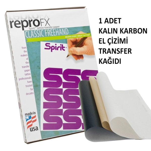BEYAZ El Çizimi Kalın Karbon Spirit USA Freehand Transfer Kopya Kâğıdı (Tane)