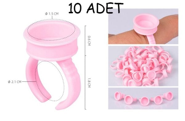 Pembe Yüzük Boya Koymak İçin 10 Adet