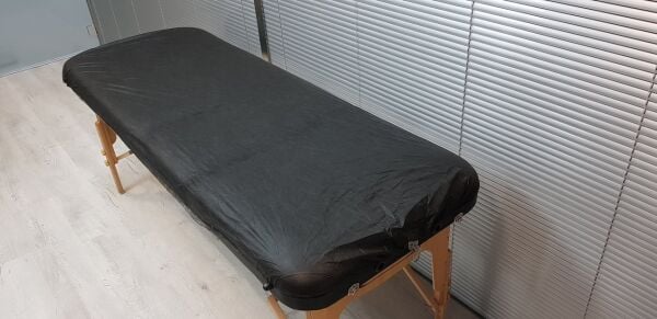 Siyah Lastikli Sedye Dövme Koltuğu Örtüsü 80cm x 220cm 20 Adet Paket