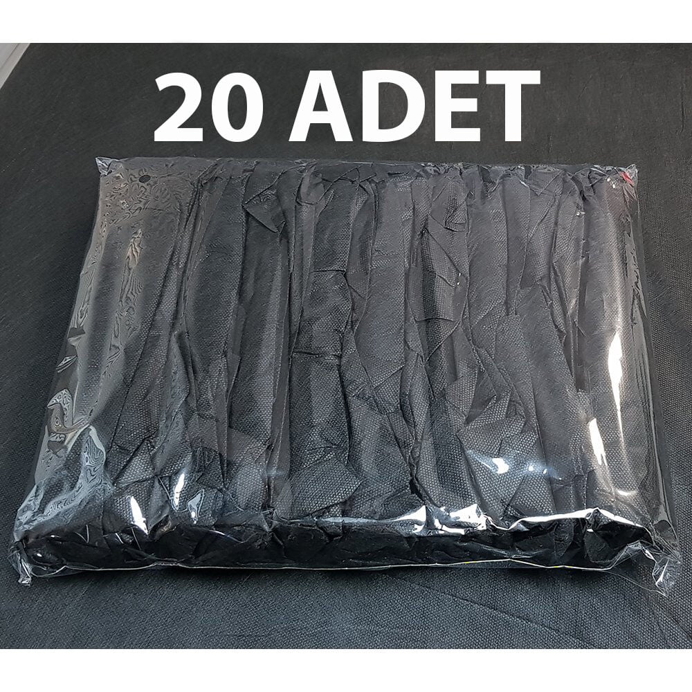 Siyah Lastikli Sedye Dövme Koltuğu Örtüsü 80cm x 220cm 20 Adet Paket