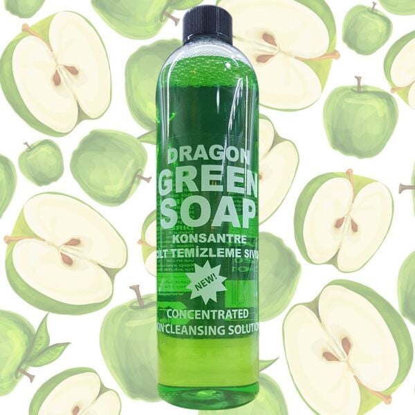 Dragon Green Soap Konsantre Cilt Temizleme Sıvısı 400ml (Dövme, Kalıcı Makyaj, Microblading) Yeşil Sabun Su Tattoo Clean