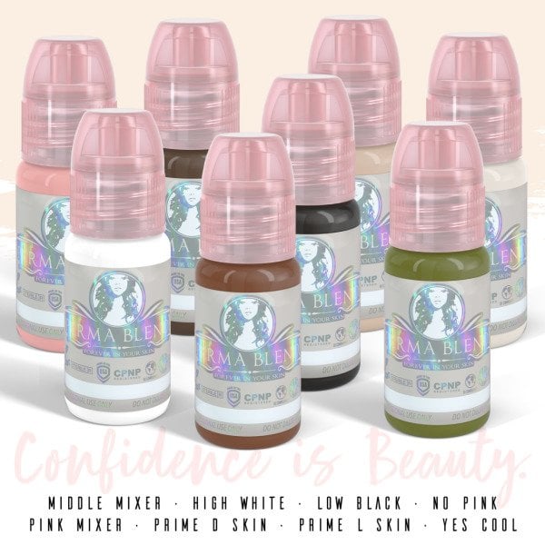 Perma Blend Areola Collection Kit Set 1 oz 30 ml Areola İşlemşeri İçin Boya Renk Seti Kalıcı Makyaj Boyası Permablend