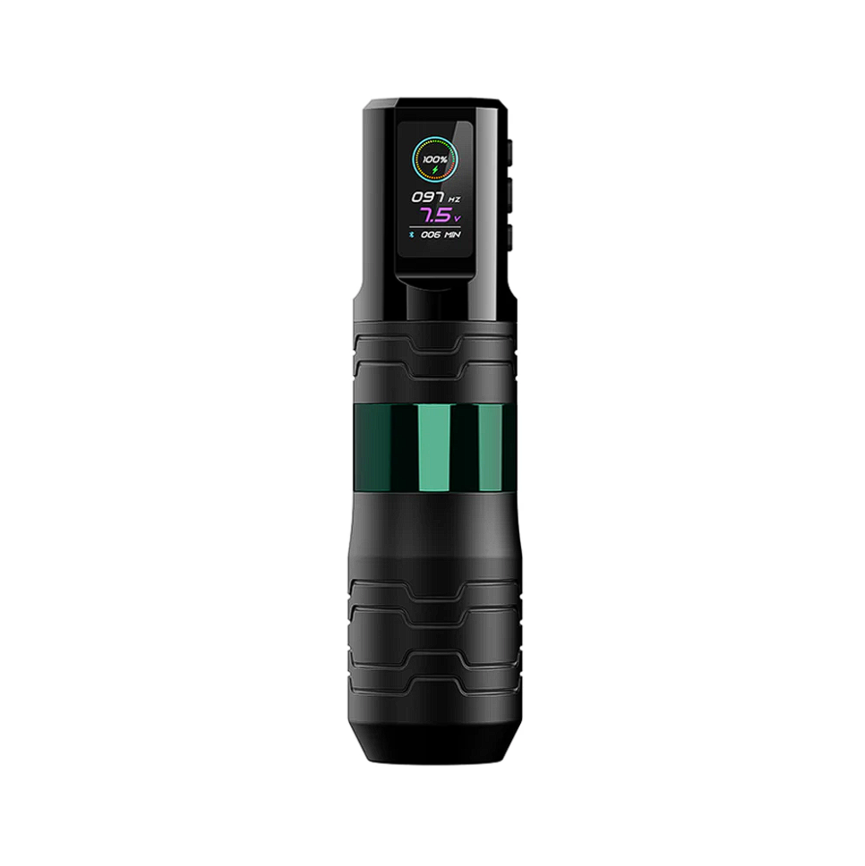 Ez P3 Pro Turbo Şarj Edilebilir Bataryalı Ayarlanabilir Stroke  Pen Rotary Dövme Makinesi Yeşil