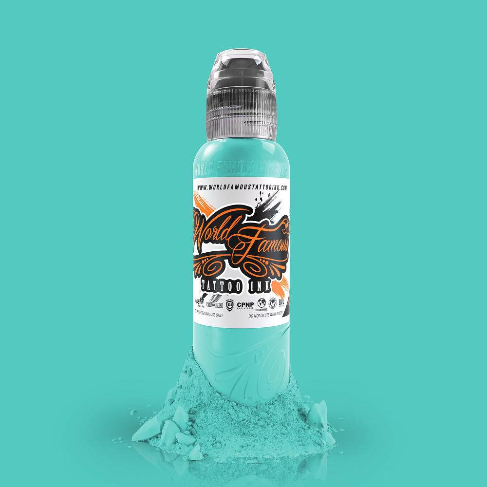 World Famous Tattoo Ink Dead Sea 1/2 oz 15 ml Deniz Mavisi Dövme Boyası