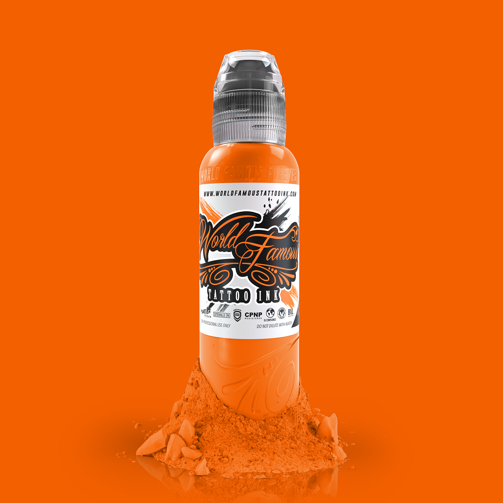 World Famous Tattoo Ink Everest Orange 1/2 oz 15 ml Turuncu Dövme Boyası